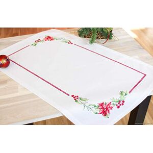 Lucas Luca-S FM001 Kerstster kruissteekset tafelloper, katoen, meerkleurig, 38x65cm Lucas Luca-S FM001 Kerstster kruissteekset tafelloper, katoen, meerkleurig, 38x65cm