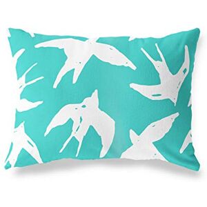 Bonamaison Turkoois-Wit Decoratieve Kussensloop, Kussenhoezen Bank, Decoratieve Kussenhoesjes, Kussensloop; Sofa, Slaapkamer, Kantoor, Auto 35x50 Cm Ontworpen en vervaardigd in Turkije Bonamaison Turkoois-Wit Decoratieve Kussensloop, Kussenhoezen Bank, Decoratieve Kussenhoesjes, Kussensloop; Sofa, Slaapkamer, Kantoor, Auto 35x50 Cm Ontworpen en vervaardigd in Turkije