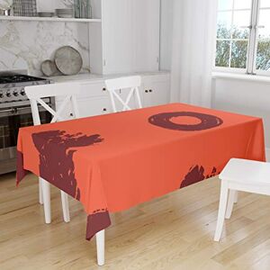 Bonamaison Tafelkleed, Anti-Mold, Sneldrogend, Waterdicht, 100% Polyester Tafellaken, Oranje Bordeaux, 140 x 160 Cm Ontworpen en Vervaardigd in Turkije Bonamaison Tafelkleed, Anti-Mold, Sneldrogend, Waterdicht, 100% Polyester Tafellaken, Oranje Bordeaux, 140 x 160 Cm Ontworpen en Vervaardigd in Turkije