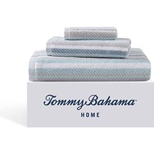 Tommy Bahama Badhanddoekenset, zeer absorberend katoenen badkamerdecor, vervagingsbestendig (Ocean Bay Tranquail Blue, 3-delig) Tommy Bahama Badhanddoekenset, zeer absorberend katoenen badkamerdecor, vervagingsbestendig (Ocean Bay Tranquail Blue, 3-delig)