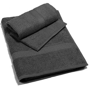 Caleffi Handdoek met gastendoekje van katoen Minorca zwart 1002451 Caleffi Handdoek met gastendoekje van katoen Minorca zwart 1002451