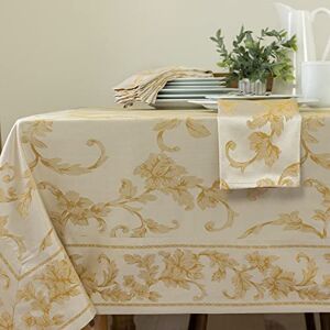 Benson Mills Harmony Scroll geweven damaststof tafelkleed, dagelijks, feesten, speciale gelegenheden, bruiloften en vakantie tafelkleed (60 "x 120" rechthoekig, zilver goud) Benson Mills Harmony Scroll geweven damaststof tafelkleed, dagelijks, feesten, speciale gelegenheden, bruiloften en vakantie tafelkleed (60 "x 120" rechthoekig, zilver goud)