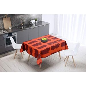 Bonamaison Tafelkleed, Anti-Mold, Sneldrogend, Waterdicht, 100% Polyester Tafellaken, Oranje Bordeaux, 140 x 140 Cm Ontworpen en Vervaardigd in Turkije Bonamaison Tafelkleed, Anti-Mold, Sneldrogend, Waterdicht, 100% Polyester Tafellaken, Oranje Bordeaux, 140 x 140 Cm Ontworpen en Vervaardigd in Turkije