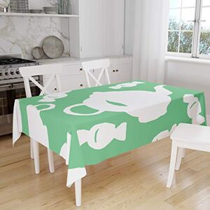 Bonamaison Tafelkleed, Anti-Mold, Sneldrogend, Waterdicht, 100% Polyester Tafellaken, Petroleum Groen, Wit, 140 x 160 Cm Ontworpen en Vervaardigd in Turkije Bonamaison Tafelkleed, Anti-Mold, Sneldrogend, Waterdicht, 100% Polyester Tafellaken, Petroleum Groen, Wit, 140 x 160 Cm Ontworpen en Vervaardigd in Turkije