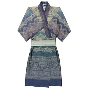Bassetti BRUNELLESCHI kimono van 100% katoensatijn in de kleur groen V4, maat: S-M 9291747 Bassetti BRUNELLESCHI kimono van 100% katoensatijn in de kleur groen V4, maat: S-M 9291747