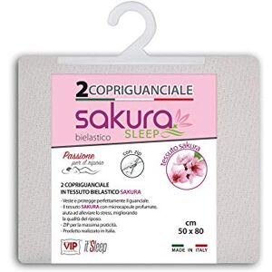 V.I.P. Very Important Pillow V.I.P. Very Important kussen V.I.P. Paar Sakura elastisch met ritssluiting voor kussens van Memory 50 x 80 cm, gemaakt in Italië, wit Jacquard bi-elastisch V.I.P. Very Important Pillow V.I.P. Very Important kussen V.I.P. Paar Sakura elastisch met ritssluiting voor kussens van Memory 50 x 80 cm, gemaakt in Italië, wit Jacquard bi-elastisch