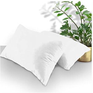 GC GAVENO CAVAILIA Huisvrouw kussenslopen 2 Pack, ademende standaard kussenslopen, effen kussenslopen met envelopsluiting, wit, 74x48 cm, 708643 GC GAVENO CAVAILIA Huisvrouw kussenslopen 2 Pack, ademende standaard kussenslopen, effen kussenslopen met envelopsluiting, wit, 74x48 cm, 708643
