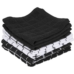 Ritz 100% Katoen Terry Schotel, Zwart, 6-Pack 12" x 12 Ritz 100% Katoen Terry Schotel, Zwart, 6-Pack 12" x 12