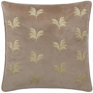 Paoletti Guilded Palms Geborduurd Polyester Gevuld Kussen Mink 45x45cm Paoletti Guilded Palms Geborduurd Polyester Gevuld Kussen Mink 45x45cm