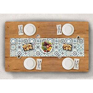 Vilber , Tafelloper van vinyl (30,5 x 120 x 0,22 cm), vuilafstotend, antislip en hittebestendig, combineerbaar met placemats en tapijten COLLAR 03 Vilber , Tafelloper van vinyl (30,5 x 120 x 0,22 cm), vuilafstotend, antislip en hittebestendig, combineerbaar met placemats en tapijten COLLAR 03