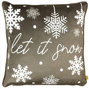 furn. Let It Snow Polyester Gevuld Kussen, Grijs, 43 x 43 cm furn. Let It Snow Polyester Gevuld Kussen, Grijs, 43 x 43 cm