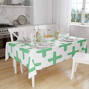 Bonamaison Tafelkleed, Anti-Mold, Sneldrogend, Waterdicht, 100% Polyester Tafellaken, Petroleum Groen, Wit, 140 x 160 Cm Ontworpen en Vervaardigd in Turkije Bonamaison Tafelkleed, Anti-Mold, Sneldrogend, Waterdicht, 100% Polyester Tafellaken, Petroleum Groen, Wit, 140 x 160 Cm Ontworpen en Vervaardigd in Turkije