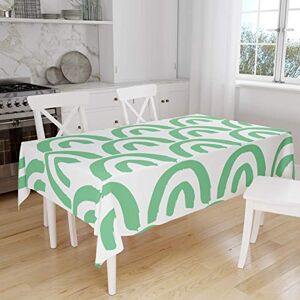 Bonamaison Tafelkleed, Anti-Mold, Sneldrogend, Waterdicht, 100% Polyester Tafellaken, Petroleum Groen, Wit, 140 x 160 Cm Ontworpen en Vervaardigd in Turkije Bonamaison Tafelkleed, Anti-Mold, Sneldrogend, Waterdicht, 100% Polyester Tafellaken, Petroleum Groen, Wit, 140 x 160 Cm Ontworpen en Vervaardigd in Turkije