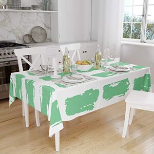 Bonamaison Tafelkleed, Anti-Mold, Sneldrogend, Waterdicht, 100% Polyester Tafellaken, Petroleum Groen, Wit, 140 x 160 Cm Ontworpen en Vervaardigd in Turkije Bonamaison Tafelkleed, Anti-Mold, Sneldrogend, Waterdicht, 100% Polyester Tafellaken, Petroleum Groen, Wit, 140 x 160 Cm Ontworpen en Vervaardigd in Turkije