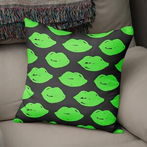 Bonamaison Decoratieve kussenhoes Neon groen & Fume, gooien kussenhoezen, home decoratieve kussenslopen voor woonkamer, bank, slaapkamer, maat: 43x43 cm ontworpen en vervaardigd in Turkije Bonamaison Decoratieve kussenhoes Neon groen & Fume, gooien kussenhoezen, home decoratieve kussenslopen voor woonkamer, bank, slaapkamer, maat: 43x43 cm ontworpen en vervaardigd in Turkije