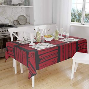 Bonamaison Tafelkleed, Anti-Mold, Sneldrogend, Waterdicht, 100% Polyester Tafellaken, rood Zwart, 140 x 160 Cm Ontworpen en Vervaardigd in Turkije Bonamaison Tafelkleed, Anti-Mold, Sneldrogend, Waterdicht, 100% Polyester Tafellaken, rood Zwart, 140 x 160 Cm Ontworpen en Vervaardigd in Turkije
