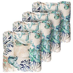 Greenland Home Drievoudig gewatteerd stoelkussen, 4 stuks (Pack van 1), Atlantis Greenland Home Drievoudig gewatteerd stoelkussen, 4 stuks (Pack van 1), Atlantis