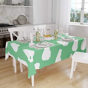 Bonamaison Tafelkleed, Anti-Mold, Sneldrogend, Waterdicht, 100% Polyester Tafellaken, Petroleum Groen, Wit, 140 x 160 Cm Ontworpen en Vervaardigd in Turkije Bonamaison Tafelkleed, Anti-Mold, Sneldrogend, Waterdicht, 100% Polyester Tafellaken, Petroleum Groen, Wit, 140 x 160 Cm Ontworpen en Vervaardigd in Turkije