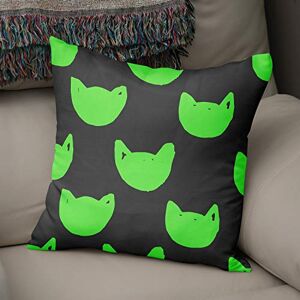 Bonamaison Decoratieve kussenhoes Neon groen & Fume, gooien kussenhoezen, home decoratieve kussenslopen voor woonkamer, bank, slaapkamer, maat: 43x43 cm ontworpen en vervaardigd in Turkije Bonamaison Decoratieve kussenhoes Neon groen & Fume, gooien kussenhoezen, home decoratieve kussenslopen voor woonkamer, bank, slaapkamer, maat: 43x43 cm ontworpen en vervaardigd in Turkije