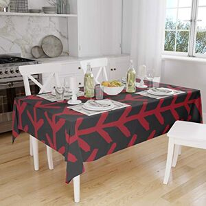 Bonamaison Tafelkleed, Anti-Mold, Sneldrogend, Waterdicht, 100% Polyester Tafellaken, rood Zwart, 140 x 160 Cm Ontworpen en Vervaardigd in Turkije Bonamaison Tafelkleed, Anti-Mold, Sneldrogend, Waterdicht, 100% Polyester Tafellaken, rood Zwart, 140 x 160 Cm Ontworpen en Vervaardigd in Turkije