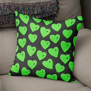Bonamaison Decoratieve kussenhoes Neon groen & Fume, gooien kussenhoezen, home decoratieve kussenslopen voor woonkamer, bank, slaapkamer, maat: 43x43 cm ontworpen en vervaardigd in Turkije Bonamaison Decoratieve kussenhoes Neon groen & Fume, gooien kussenhoezen, home decoratieve kussenslopen voor woonkamer, bank, slaapkamer, maat: 43x43 cm ontworpen en vervaardigd in Turkije