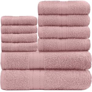 GC GAVENO CAVAILIA Zachte handdoeken 10-delige badkamerhanddoeken balenset hoogwaardige waterabsorberende handdoek, 4 gezichten 4 handen 2 badhanddoeken, 450 g/m² wasbare handdoekenset, blush roze GC GAVENO CAVAILIA Zachte handdoeken 10-delige badkamerhanddoeken balenset hoogwaardige waterabsorberende handdoek, 4 gezichten 4 handen 2 badhanddoeken, 450 g/m² wasbare handdoekenset, blush roze