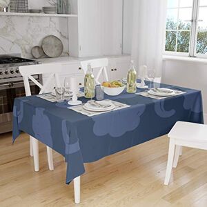 Bonamaison Tafelkleed, Anti-Mold, Sneldrogend, Waterdicht, 100% Polyester Tafellaken, Blauw, 140 x 160 Cm Ontworpen en Vervaardigd in Turkije Bonamaison Tafelkleed, Anti-Mold, Sneldrogend, Waterdicht, 100% Polyester Tafellaken, Blauw, 140 x 160 Cm Ontworpen en Vervaardigd in Turkije