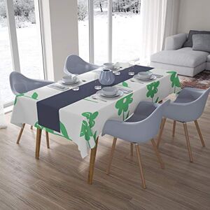 Bonamaison Tafelkleed, Anti-Mold, Sneldrogend, Waterdicht, 100% Polyester Tafellaken, Petroleum Groen, Wit, 140 x 200 Cm Ontworpen en Vervaardigd in Turkije Bonamaison Tafelkleed, Anti-Mold, Sneldrogend, Waterdicht, 100% Polyester Tafellaken, Petroleum Groen, Wit, 140 x 200 Cm Ontworpen en Vervaardigd in Turkije