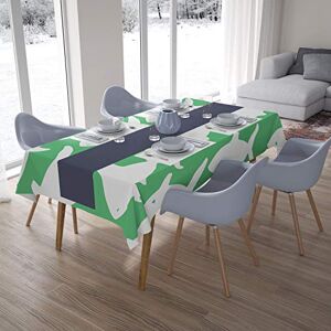 Bonamaison Tafelkleed, Anti-Mold, Sneldrogend, Waterdicht, 100% Polyester Tafellaken, Petroleum Groen, Wit, 140 x 200 Cm Ontworpen en Vervaardigd in Turkije Bonamaison Tafelkleed, Anti-Mold, Sneldrogend, Waterdicht, 100% Polyester Tafellaken, Petroleum Groen, Wit, 140 x 200 Cm Ontworpen en Vervaardigd in Turkije