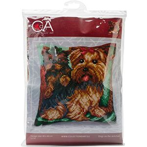 ART Duftin 5214 Hond in fauteuil Kussen Grote Bore Kit 50 Meerkleurig 45 x 0,1 cm ART Duftin 5214 Hond in fauteuil Kussen Grote Bore Kit 50 Meerkleurig 45 x 0,1 cm