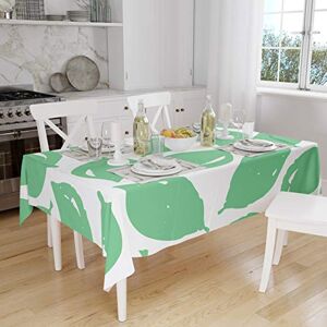 Bonamaison Tafelkleed, Anti-Mold, Sneldrogend, Waterdicht, 100% Polyester Tafellaken, Petroleum Groen, Wit, 140 x 160 Cm Ontworpen en Vervaardigd in Turkije Bonamaison Tafelkleed, Anti-Mold, Sneldrogend, Waterdicht, 100% Polyester Tafellaken, Petroleum Groen, Wit, 140 x 160 Cm Ontworpen en Vervaardigd in Turkije