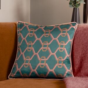 Paoletti Carnaby ketting geometrisch satijnen veren rijk gevuld kussen Paoletti Carnaby ketting geometrisch satijnen veren rijk gevuld kussen