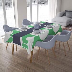 Bonamaison Tafelkleed, Anti-Mold, Sneldrogend, Waterdicht, 100% Polyester Tafellaken, Petroleum Groen, Wit, 140 x 200 Cm Ontworpen en Vervaardigd in Turkije Bonamaison Tafelkleed, Anti-Mold, Sneldrogend, Waterdicht, 100% Polyester Tafellaken, Petroleum Groen, Wit, 140 x 200 Cm Ontworpen en Vervaardigd in Turkije