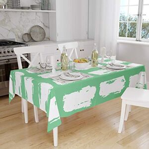 Bonamaison Tafelkleed, Anti-Mold, Sneldrogend, Waterdicht, 100% Polyester Tafellaken, Petroleum Groen, Wit, 140 x 160 Cm Ontworpen en Vervaardigd in Turkije Bonamaison Tafelkleed, Anti-Mold, Sneldrogend, Waterdicht, 100% Polyester Tafellaken, Petroleum Groen, Wit, 140 x 160 Cm Ontworpen en Vervaardigd in Turkije