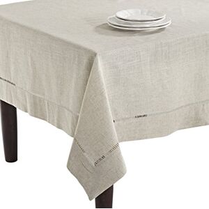 SARO LIFESTYLE Poly en linnen mix Toscana tafelkleed met zoom rand, natuurlijk, 165 cm x 355 cm SARO LIFESTYLE Poly en linnen mix Toscana tafelkleed met zoom rand, natuurlijk, 165 cm x 355 cm