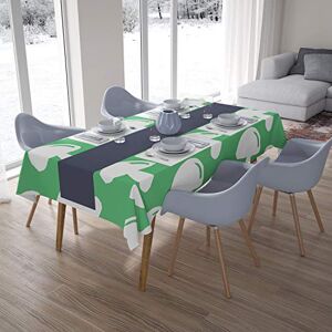 Bonamaison Tafelkleed, Anti-Mold, Sneldrogend, Waterdicht, 100% Polyester Tafellaken, Petroleum Groen, Wit, 140 x 200 Cm Ontworpen en Vervaardigd in Turkije Bonamaison Tafelkleed, Anti-Mold, Sneldrogend, Waterdicht, 100% Polyester Tafellaken, Petroleum Groen, Wit, 140 x 200 Cm Ontworpen en Vervaardigd in Turkije