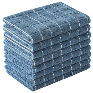 HYER KITCHEN Microvezel theedoeken zachte, super absorberende en pluisvrije keukenhanddoeken 8 stuks (Lattice ontworpen blauwe kleuren) 61,6 x 45,5 cm HYER KITCHEN Microvezel theedoeken zachte, super absorberende en pluisvrije keukenhanddoeken 8 stuks (Lattice ontworpen blauwe kleuren) 61,6 x 45,5 cm
