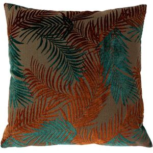 Paoletti Palmgrove Velours jacquard Kussenhoes - Petrolblauw - One Size Paoletti Palmgrove Velours jacquard Kussenhoes - Petrolblauw - One Size