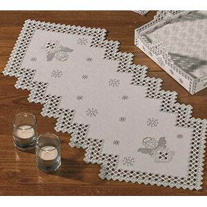 Permin Hardanger tafelloper borduurpakket winter hardanger telpatroon Permin Hardanger tafelloper borduurpakket winter hardanger telpatroon