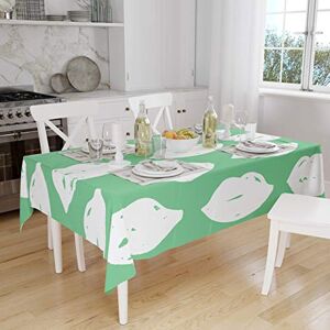 Bonamaison Tafelkleed, Anti-Mold, Sneldrogend, Waterdicht, 100% Polyester Tafellaken, Petroleum Groen, Wit, 140 x 160 Cm Ontworpen en Vervaardigd in Turkije Bonamaison Tafelkleed, Anti-Mold, Sneldrogend, Waterdicht, 100% Polyester Tafellaken, Petroleum Groen, Wit, 140 x 160 Cm Ontworpen en Vervaardigd in Turkije