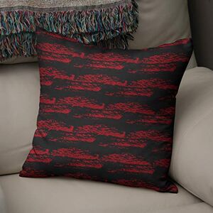 Bonamaison Decoratieve Kussensloop, Rood Zwart Kussenhoezen Bank, Zitkussen, Decoratieve Kussenhoesjes, Kussensloop; Sofa, Slaapkamer, Kantoor, Auto 43x43 Cm Ontworpen en Vervaardigd in Turkije Bonamaison Decoratieve Kussensloop, Rood Zwart Kussenhoezen Bank, Zitkussen, Decoratieve Kussenhoesjes, Kussensloop; Sofa, Slaapkamer, Kantoor, Auto 43x43 Cm Ontworpen en Vervaardigd in Turkije