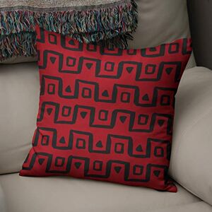 Bonamaison Decoratieve Kussensloop, Rood Zwart Kussenhoezen Bank, Zitkussen, Decoratieve Kussenhoesjes, Kussensloop; Sofa, Slaapkamer, Kantoor, Auto 43x43 Cm Ontworpen en Vervaardigd in Turkije Bonamaison Decoratieve Kussensloop, Rood Zwart Kussenhoezen Bank, Zitkussen, Decoratieve Kussenhoesjes, Kussensloop; Sofa, Slaapkamer, Kantoor, Auto 43x43 Cm Ontworpen en Vervaardigd in Turkije