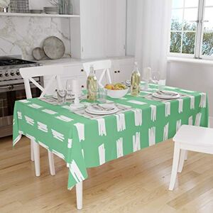 Bonamaison Tafelkleed, Anti-Mold, Sneldrogend, Waterdicht, 100% Polyester Tafellaken, Petroleum Groen, Wit, 140 x 160 Cm Ontworpen en Vervaardigd in Turkije Bonamaison Tafelkleed, Anti-Mold, Sneldrogend, Waterdicht, 100% Polyester Tafellaken, Petroleum Groen, Wit, 140 x 160 Cm Ontworpen en Vervaardigd in Turkije