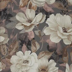 Kt KILOtela Digitale print Half Panama 100% biologisch katoen, Öko-Tex Standard 100 – canvas 100 cm lang x 280 cm breed, bloemen Gardenia, grijs, ecru roze, bruin, 1 meter Kt KILOtela Digitale print Half Panama 100% biologisch katoen, Öko-Tex Standard 100 – canvas 100 cm lang x 280 cm breed, bloemen Gardenia, grijs, ecru roze, bruin, 1 meter