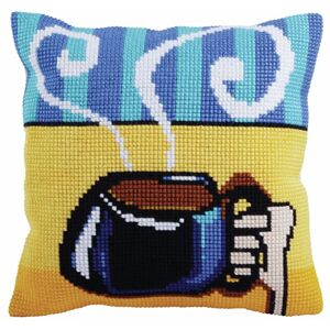 ART Kruissteek Kit: Kussen: Kopje Koffie, Multi, 40 x 40cm ART Kruissteek Kit: Kussen: Kopje Koffie, Multi, 40 x 40cm