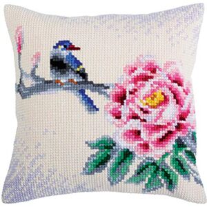 ART Kruissteek Kit: Kussen: Bloem en Vogel, Multi, 40 x 40cm ART Kruissteek Kit: Kussen: Bloem en Vogel, Multi, 40 x 40cm