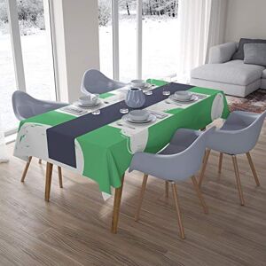 Bonamaison Tafelkleed, Anti-Mold, Sneldrogend, Waterdicht, 100% Polyester Tafellaken, Petroleum Groen, Wit, 140 x 200 Cm Ontworpen en Vervaardigd in Turkije Bonamaison Tafelkleed, Anti-Mold, Sneldrogend, Waterdicht, 100% Polyester Tafellaken, Petroleum Groen, Wit, 140 x 200 Cm Ontworpen en Vervaardigd in Turkije