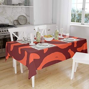 Bonamaison Tafelkleed, Anti-Mold, Sneldrogend, Waterdicht, 100% Polyester Tafellaken, Oranje Bordeaux, 140 x 160 Cm Ontworpen en Vervaardigd in Turkije Bonamaison Tafelkleed, Anti-Mold, Sneldrogend, Waterdicht, 100% Polyester Tafellaken, Oranje Bordeaux, 140 x 160 Cm Ontworpen en Vervaardigd in Turkije