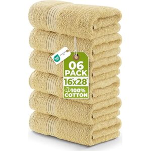 Utopia Towels Beige Handdoeken 100% gekamd ringgesponnen katoen, ultra zacht en zeer absorberend, 600 GSM Exrta grote dikke handdoeken 16 x 28 inch, Hotel & Spa kwaliteit handdoeken (6-pack) Utopia Towels Beige Handdoeken 100% gekamd ringgesponnen katoen, ultra zacht en zeer absorberend, 600 GSM Exrta grote dikke handdoeken 16 x 28 inch, Hotel & Spa kwaliteit handdoeken (6-pack)