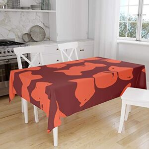 Bonamaison Tafelkleed, Anti-Mold, Sneldrogend, Waterdicht, 100% Polyester Tafellaken, Oranje Bordeaux, 140 x 160 Cm Ontworpen en Vervaardigd in Turkije Bonamaison Tafelkleed, Anti-Mold, Sneldrogend, Waterdicht, 100% Polyester Tafellaken, Oranje Bordeaux, 140 x 160 Cm Ontworpen en Vervaardigd in Turkije